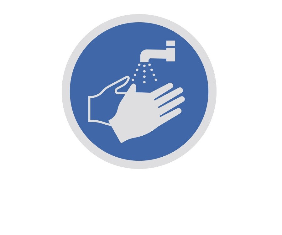 WASH HANDS SYMBOL 75 MM DISC SILVER DS012