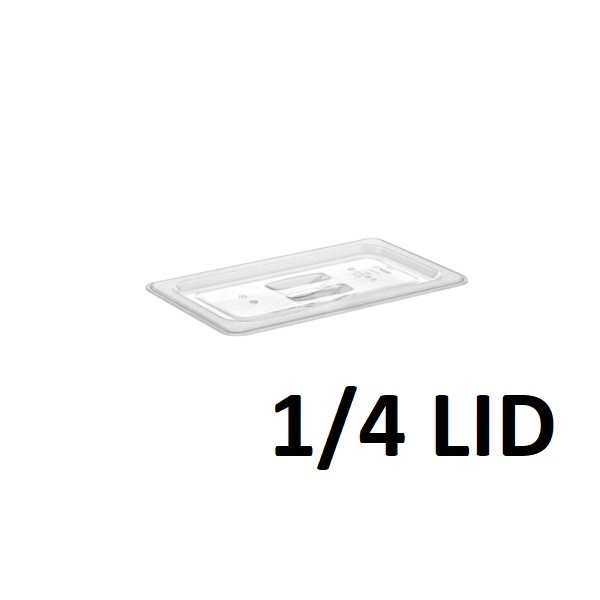 POLYCARBONATE 1/4 LID GN.160X260mmCLEAR&BLACK