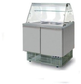DKR-PRO COLD SALADET CURVED GLASS S/S TOP 3x1/1 GN S/S ELC. 107x134x70cm BM-2C SKU:53590