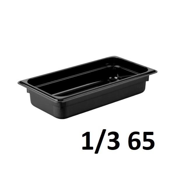 POLYCARBONATE 1/3 GN.180X320X65mmBLACK
