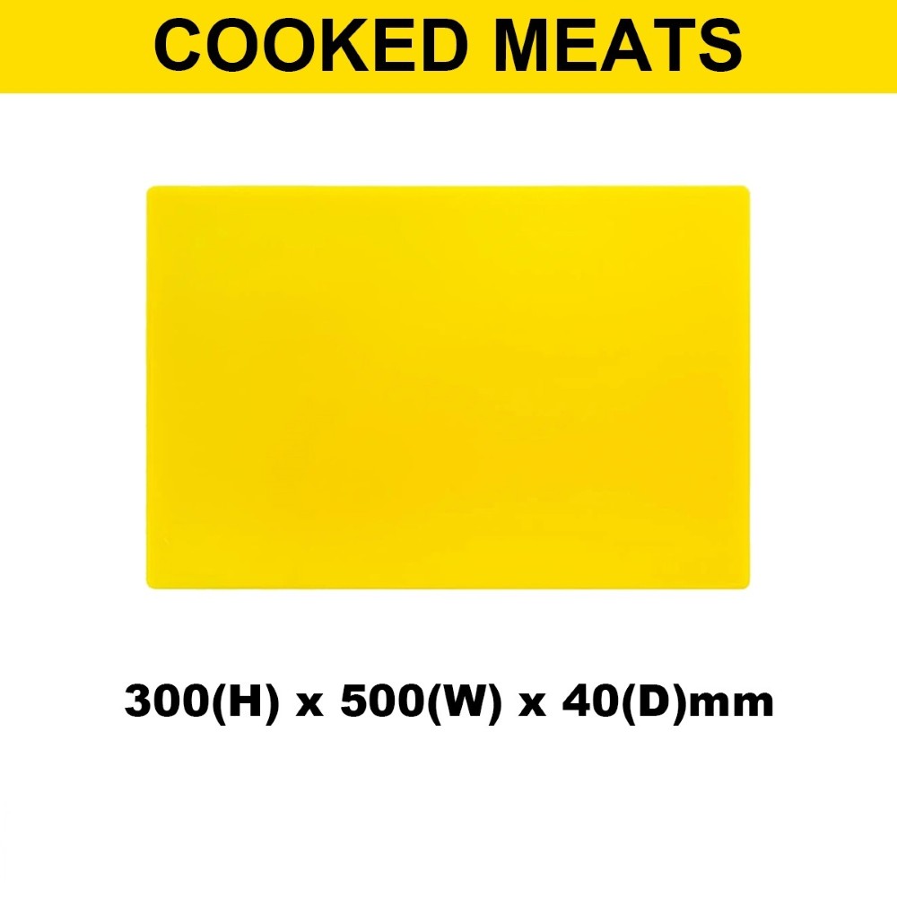 PLASTIC CHOPPING BOARD 300X500X40MM YELLOW