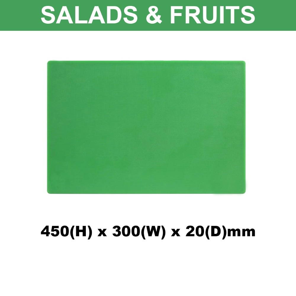 PLASTIC CHOPPING BOARD 450X300X20MM GREEN
